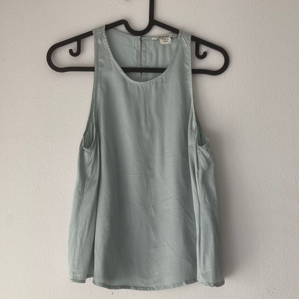 Light Sea Foam Green Satin Tank ASOS
